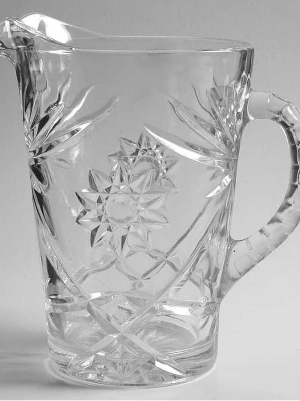 Vintage Anchor Hocking Clear Pressed Glass Pitcher